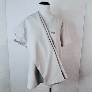 Figs Scrub Top & Pants Set Womens Medium Beige Technical Collection Medical